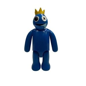 Rainbow Friends Blue Action Figure PhatMojo Roblox Game Toy Blue with Crown
